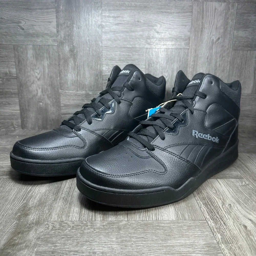 Reebok Royal BB4500H2 Basketball Mens 15 Black High Top Leather NEW